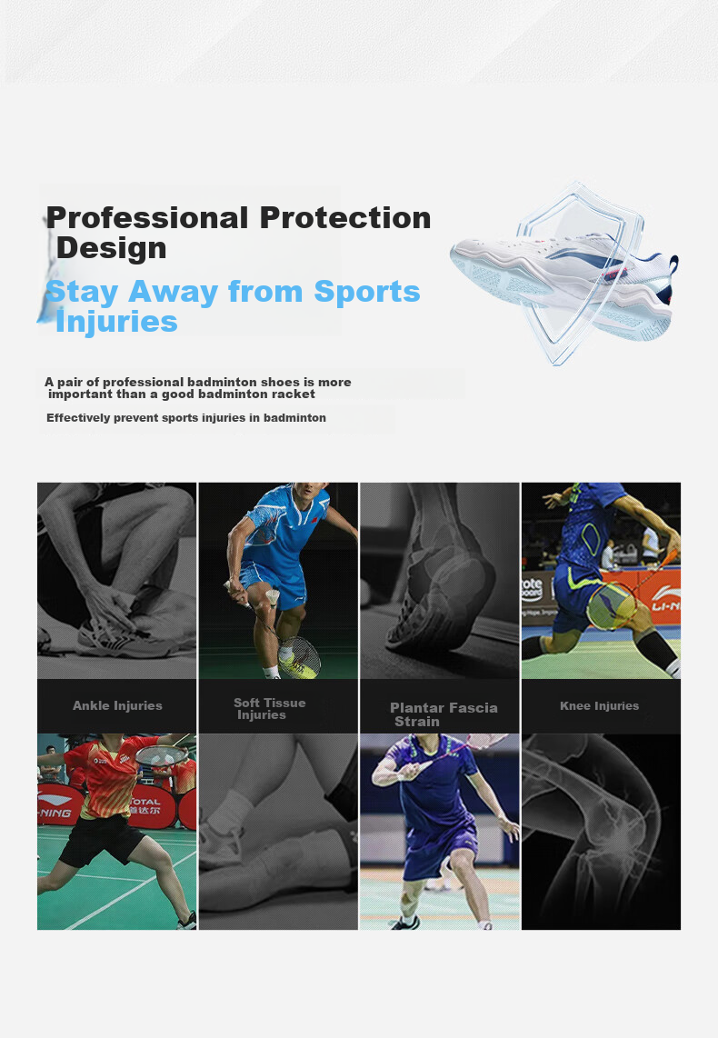 Li-Ning Badminton Shoes, Unisex Fly Leg Design, Non-Slip Wear-Resistant Tennis Shoes, Table Tennis Shoes, Low-Profile Flying Sports Shoes 3