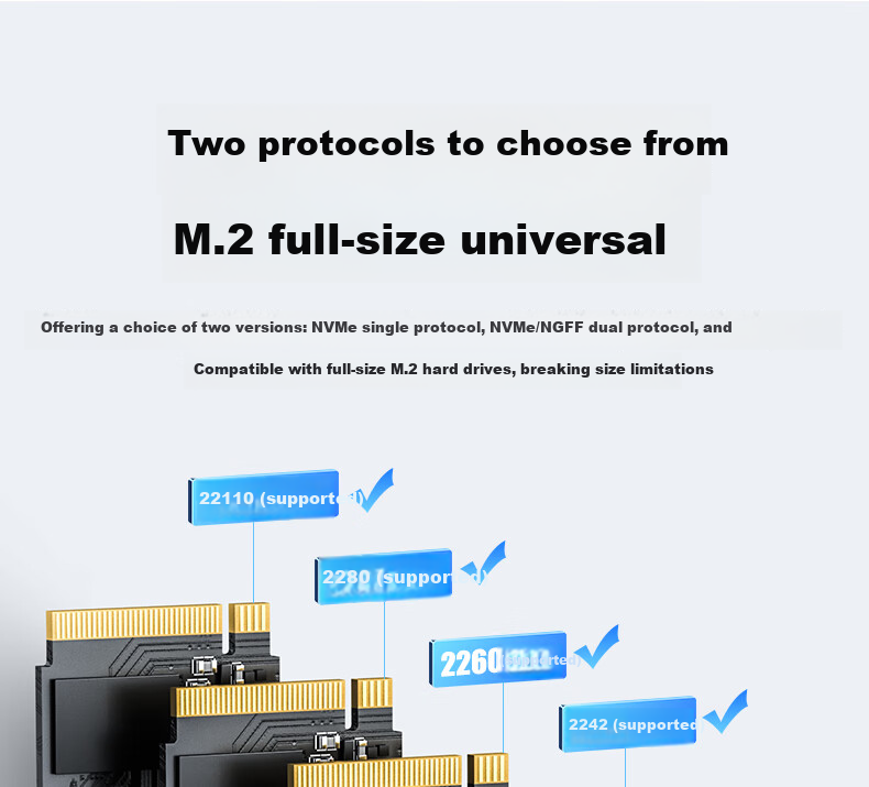 Mihu M.2 SSD Enclosure Base, M2 External Hard Drive Enclosure, NVMe Protocol M2 to USB/Type-C External Box Q1N 5