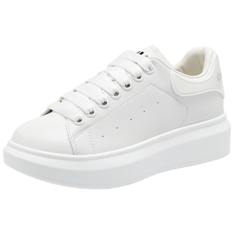 Semir Women's Shoes, White Sneakers for Spring And Autumn, Height-Increasing Versatile Casual Shoes, Muxun Women's Shoes SFYM251037, White, Size 37