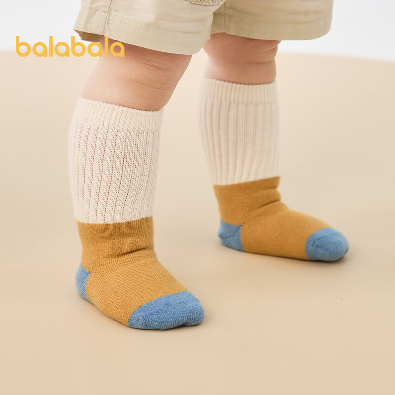 BALABALA Baby Mid-Calf Cotton Socks, Spring Season, for Boys And Girls, Newborn Infant Socks, Non-Binding, Three-Pair Pack, 209925172205