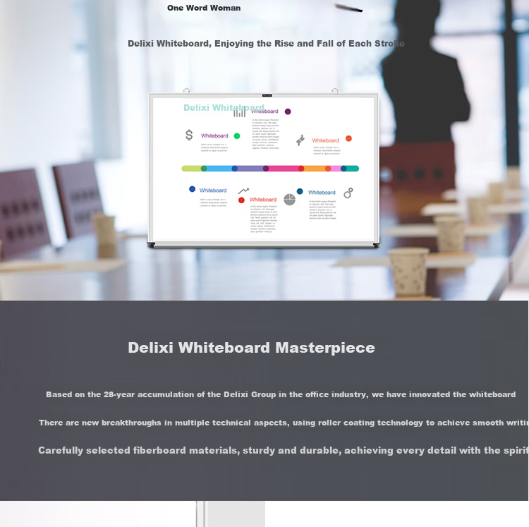 Deli Premium Series 90*60cm Easy-To Magnetic Office Teaching Hanging Whiteboard for Home And Kids Writing Board Blackboard with Whiteboard Eraser/pencil/magnetic Pins 7844 5