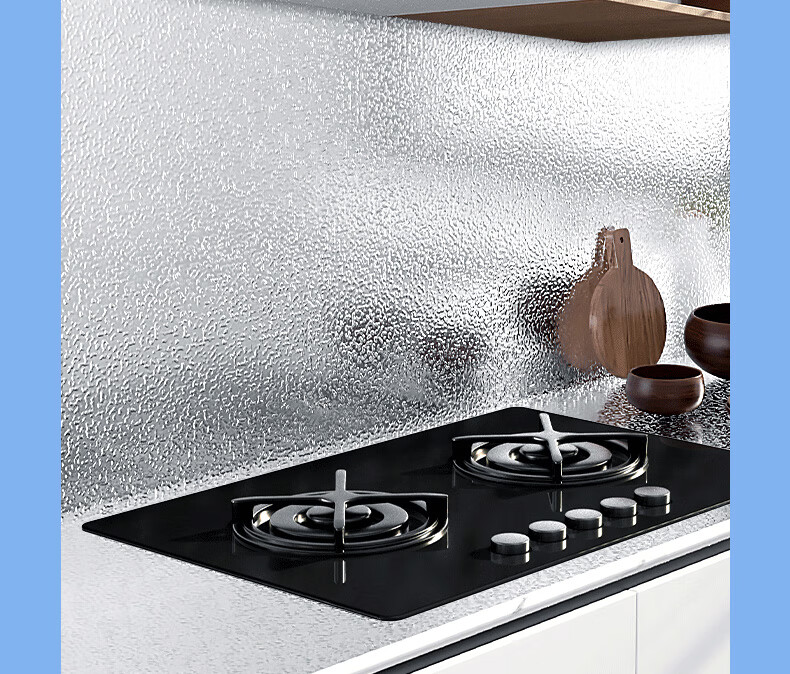 Omai Kitchen Oil-Proof Sticker Yellow Jade 0.6*3m High-Temperature Resistant Self-Adhesive Waterproof Stove Surface Protective Film Renovation Sticker 1