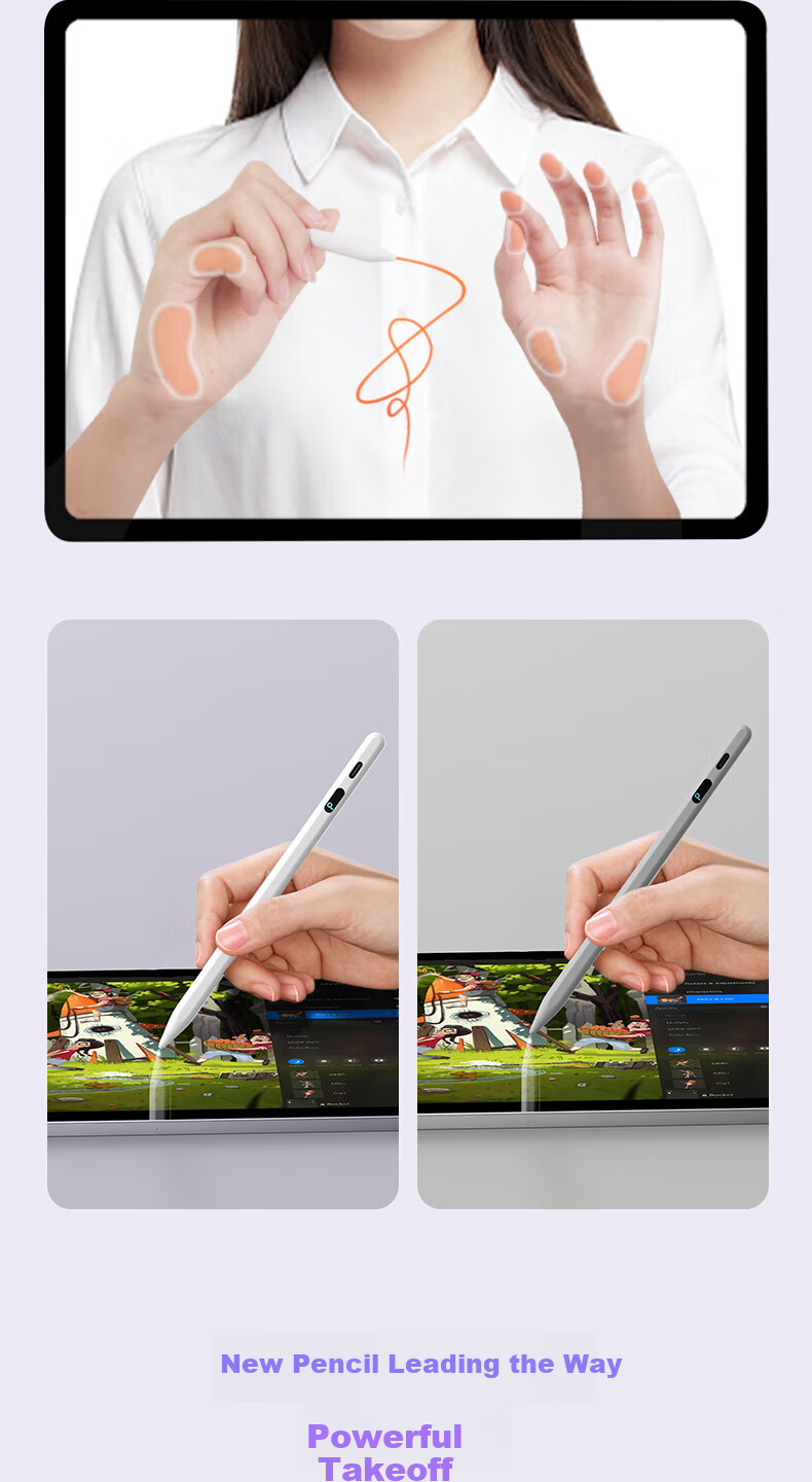 Smorss [New Upgraded Dual System] Universal Capacitive Stylus Compatible with Apple, Huawei, Honor, Xiaomi, Android Phones And IPad Tablets Universal Drawing Anti-Mistouch Touchscreen Writing Pe 7