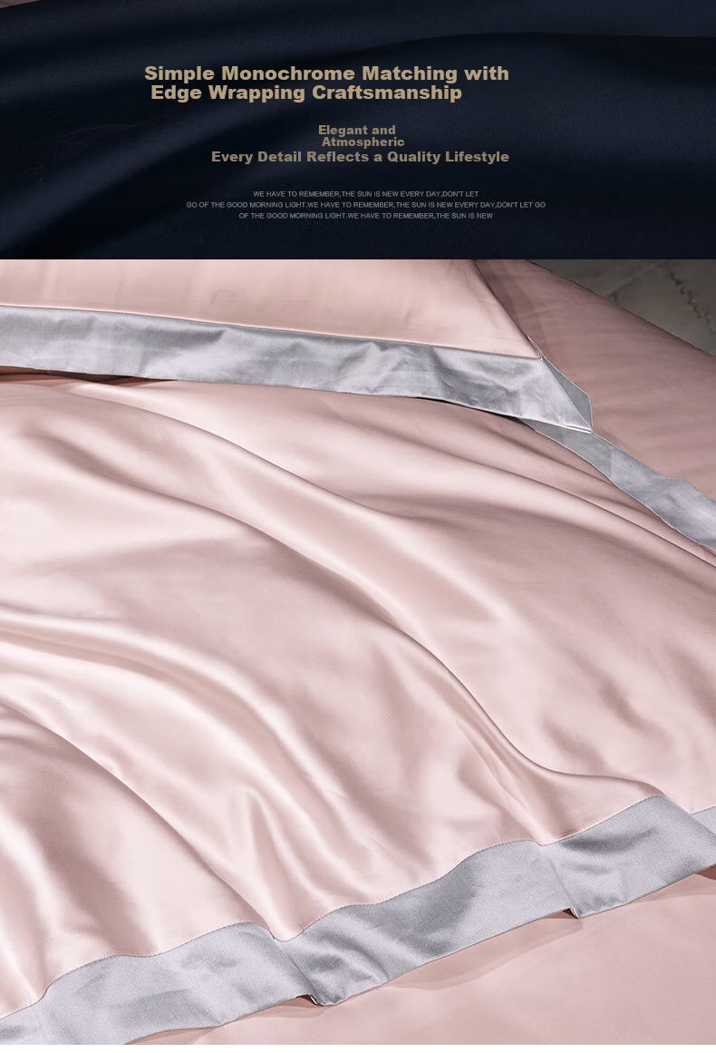 BEYOND Home Textiles, 140 Thread Count Pima Cotton Four-Piece Set, Pure Luxury Sateen Double Bedding Set, Pure Cotton Duvet Cover And Bedsheet, Gift Box Packaging, 180cm 4