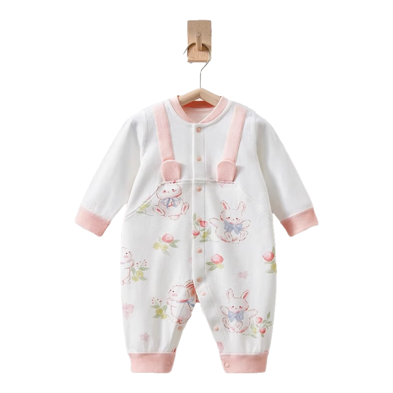 AIBEDILA Baby Romper, Autumn Season, Infant Class A Pure Cotton Onesie, for Boys And Girls, Outdoor Bodysuit, Crawling Suit, Close-Fitting Clothing, Size 80