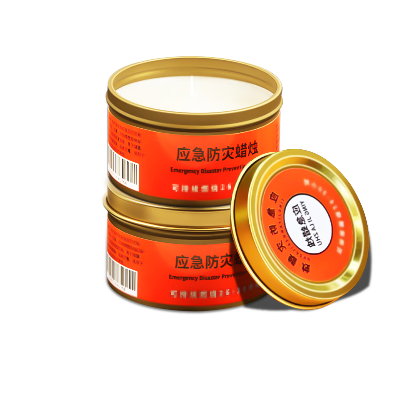 JINGXI Emergency Candles Moistureproof Waterproof Disaster Earthquake Typhoon Power Outage Supplies Home Outdoor Camping 2-Pack