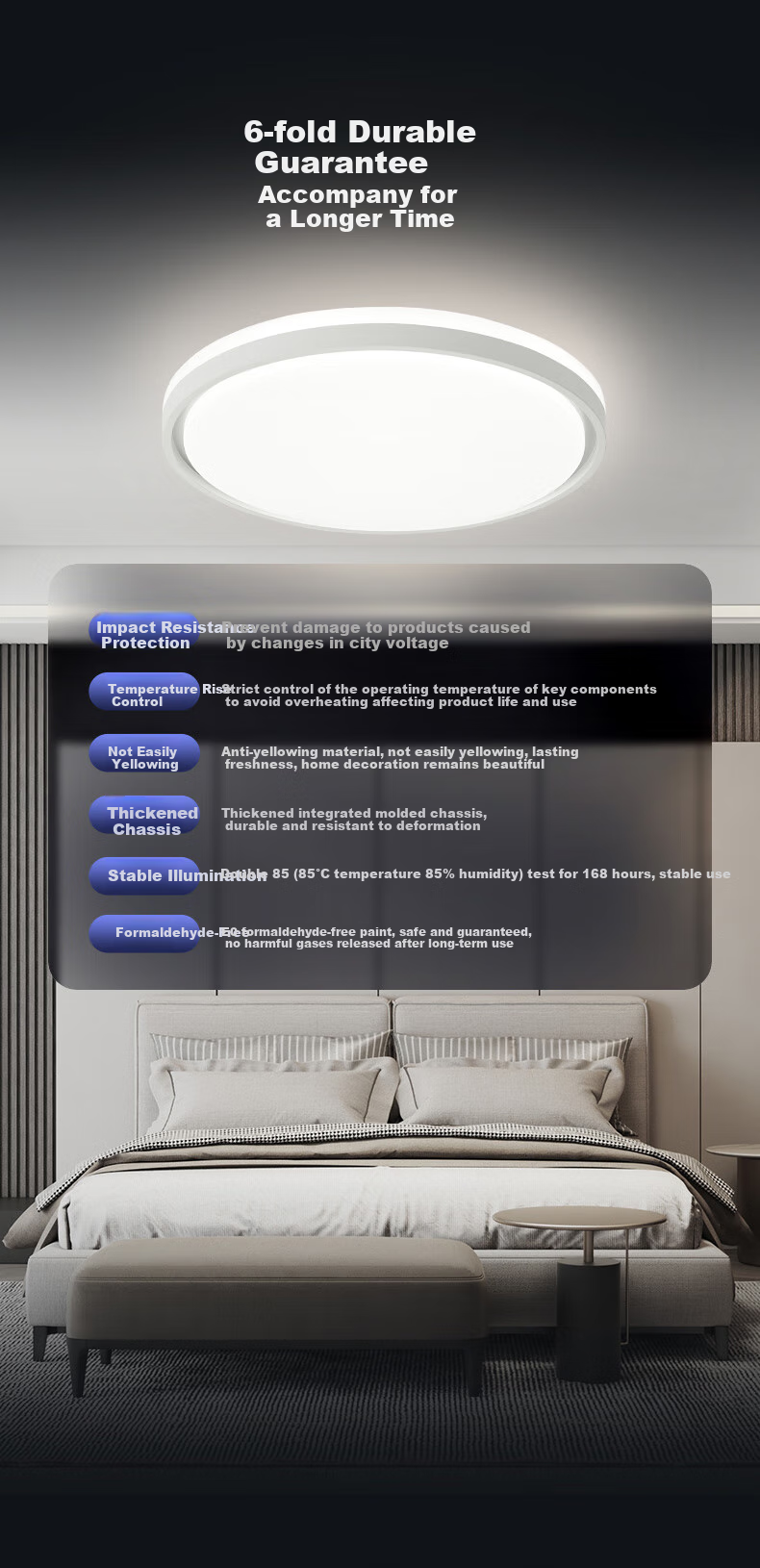 Midea LED Ceiling Light for Living Room, Dining Room And Bedroom, Tri-Color Eye Protection Lighting Fixture, 140W Flowing Gold N1, Installation Included 17