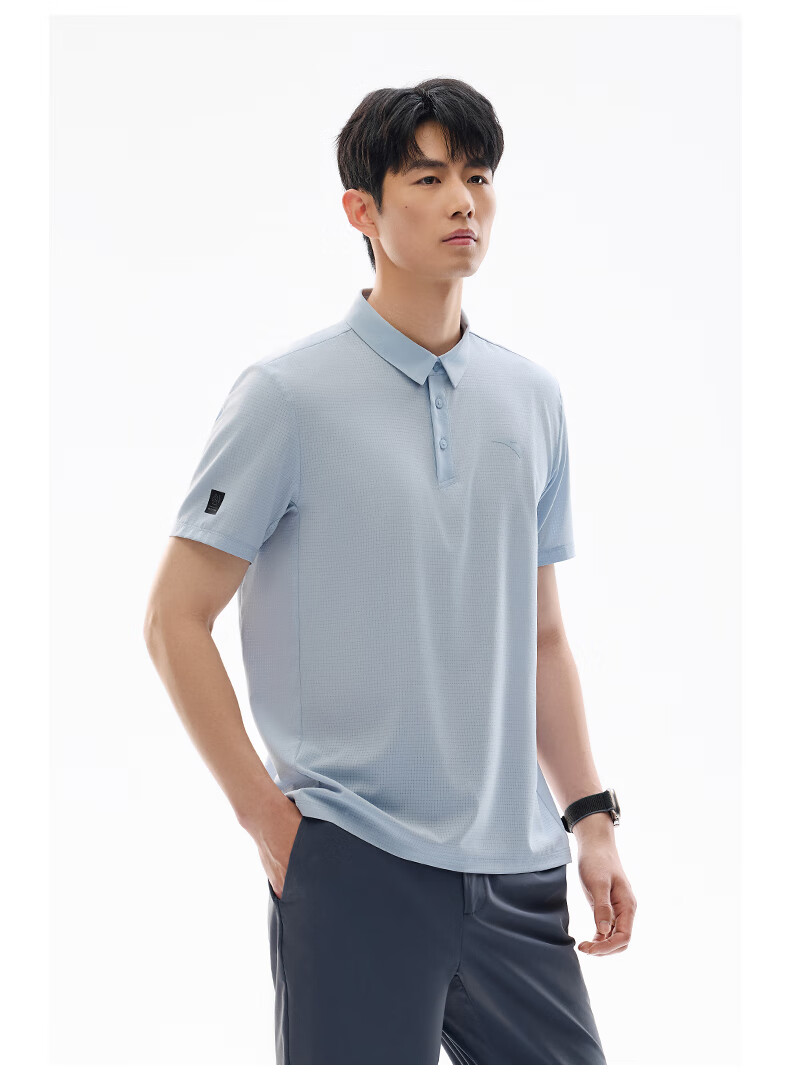 Anta Xingdong Polo | Lightweight Business Quick-Dry Collared Short Sleeve Men's Summer Commuter Breathable T-Shirt Crisp Top 10