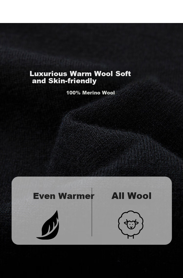 Dance with Wolves [100% Merino Wool] Turtleneck Warm Wool Sweater Versatile Long Sleeve Men's Sweater 306 Brown 175 1