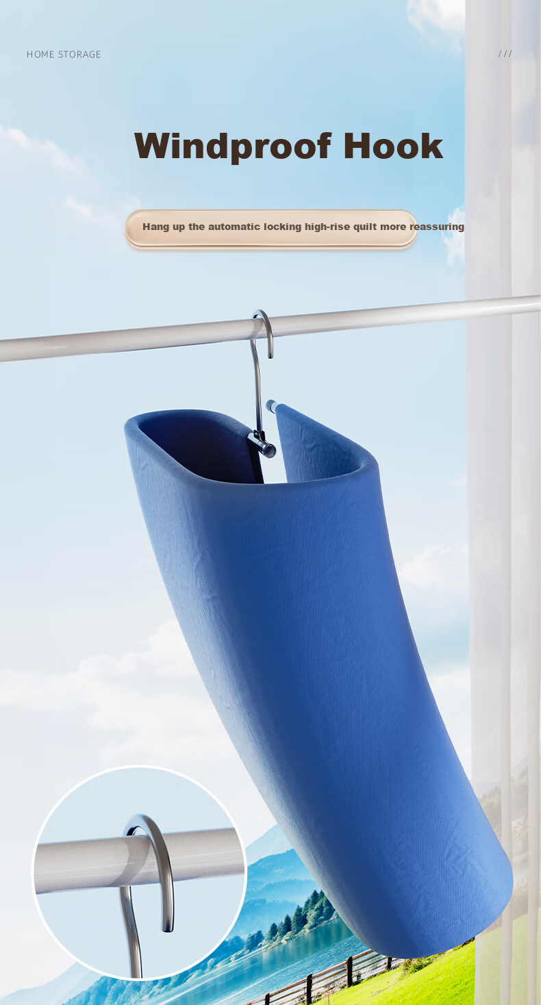 Jiadu Spiral Clothes Drying Rack Large Round Rotating Balcony Home Quilt and Sheet Dryer 5