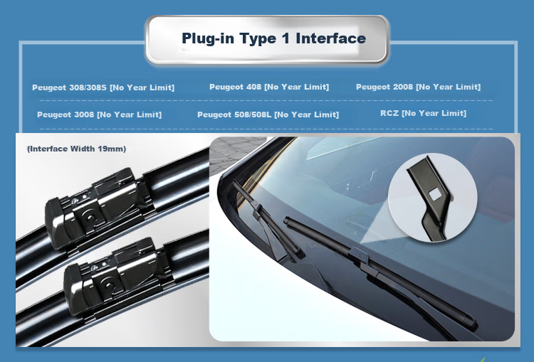 Aoye Windshield Wipers for Peugeot 508 (2011-2017 Models)/11-15 RCZ, Frameless Design, 1 Pair, 26+26 Inches 10