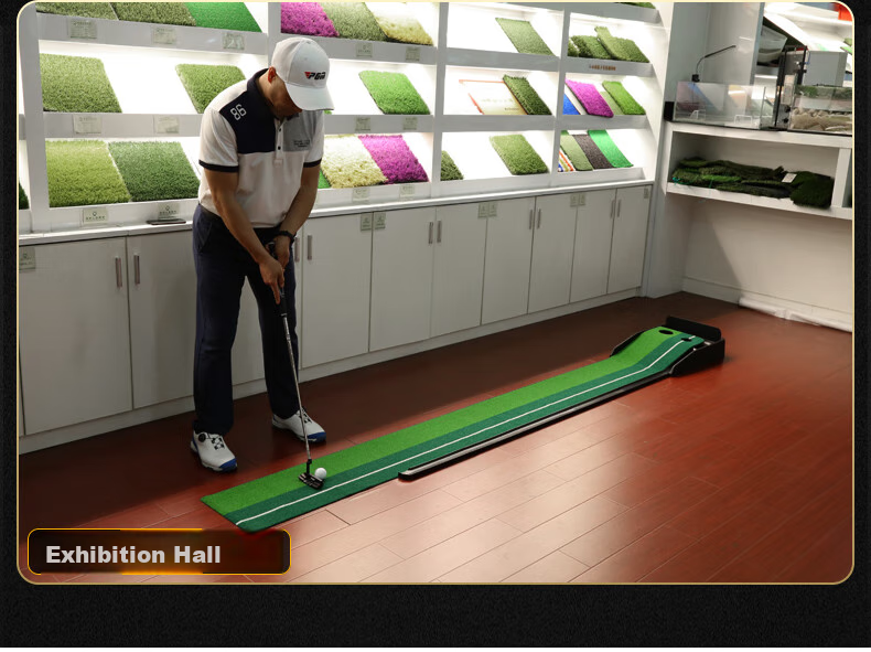 PGM Golf Putting Practice Device, Indoor Golf, Plastic Practice Device, Golf Accessories, Simulated Grass 9