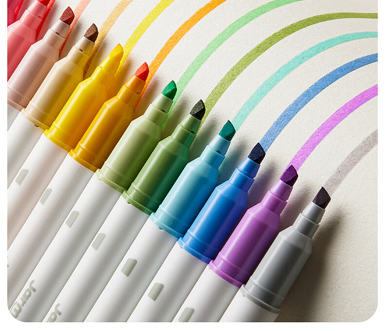 Merrytimes Childhood Visible Window Fluorescent Highlighters for Kids, Primary and Middle School Students, Dual-Ended Colorful Quick-Dry Non-Bleed Eye-Friendly Non-Toxic Stationery, 6-Pack 15