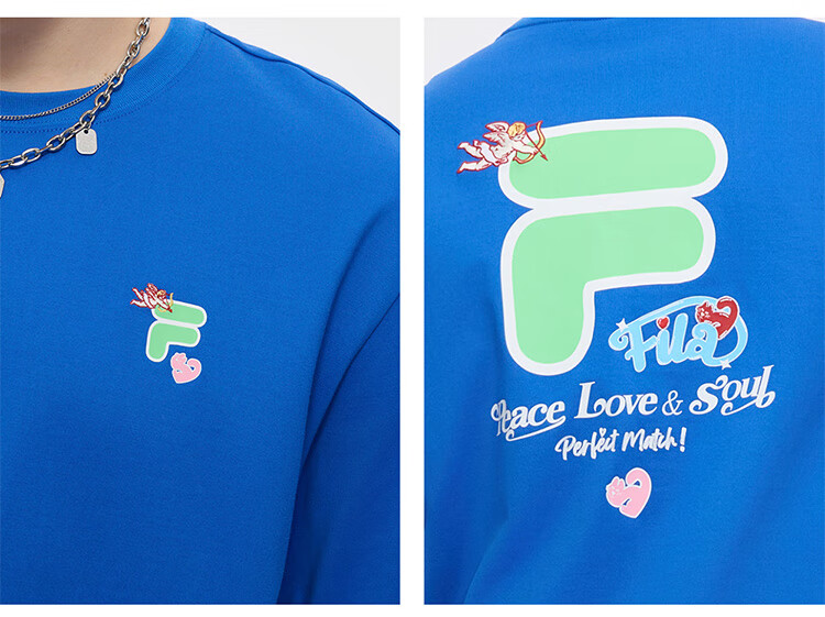 FILA FUSION Official Trendy Brand Zhang Hao Couple Knit Short Sleeve Breathable Cool Casual T-Shirt 19