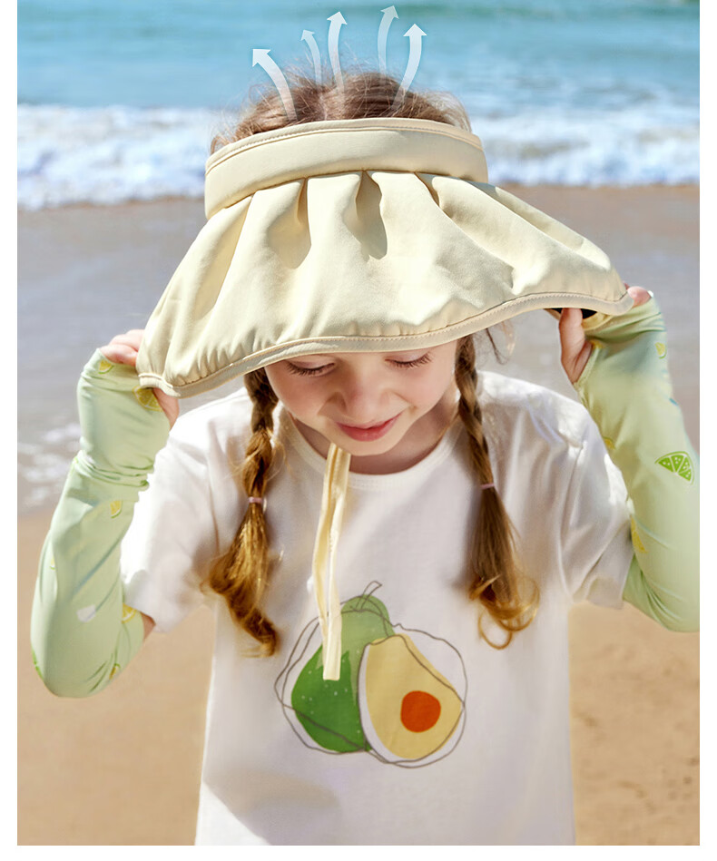 Betis Children's Shell Sun Protection Hat Unisex Kids Summer Beach Baby Outdoor UV Protection Open-Top Hat 20