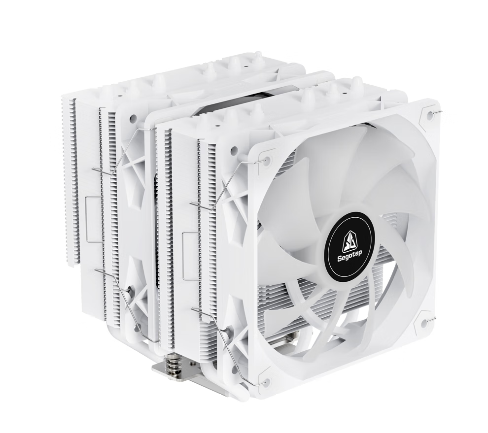 Segotep Fengzun 6 Pro White Tower Air Cooler (6 Nickel-Plated Copper Heat Pipes / Dual-Tower Matrix / Compatible with AMD/AM5/intel Platforms, Metal Mounting Brackets) 3