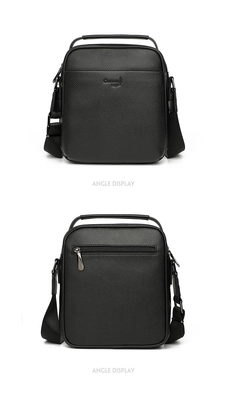 CROCODILE Top-Grain Leather Men's Casual Shoulder Bag, Fashionable Versatile Youth Crossbody Bag T1167 Gift for Boyfriend 8