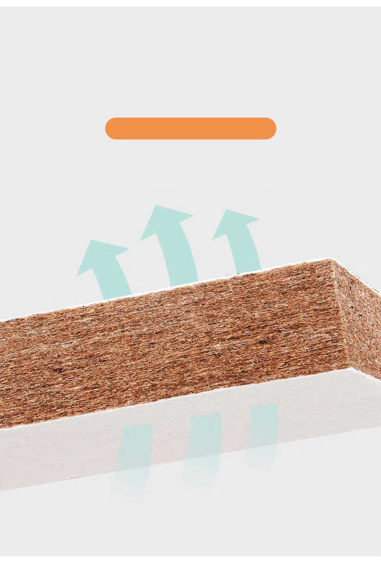 L&S Coconut Palm Fiber Mattress, Foldable Hard Coir Mat, Natural 3E Coconut Palm Fiber Mattress, CD55120*200*10cm, Medium Firmness 13