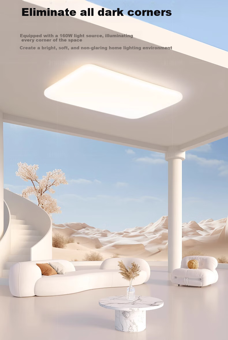 Yueying Linzhiguang Floating Light Eye-Protecting Ceiling Lamp for Living Room, Modern Minimalist Cream Style Main Lighting Fixture 5