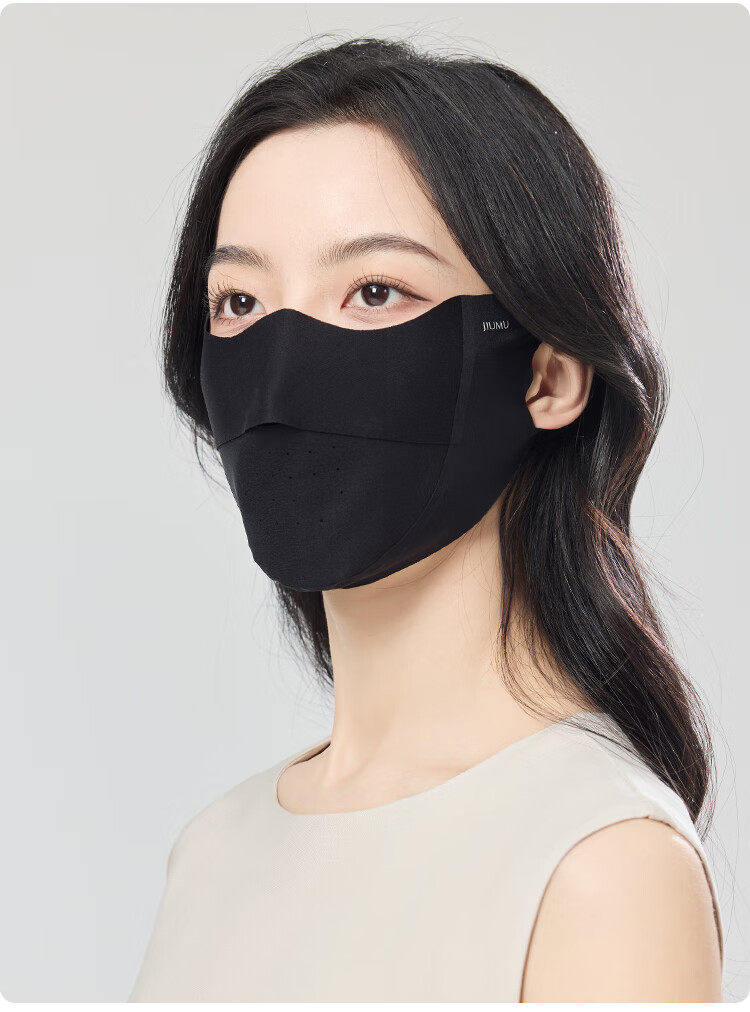 JIUMU Ice Silk Sun Protection Face Mask for Men And Women, Summer UV Protection, Sunshade, Cycling, 3D Eye Protection, Full Face UV Protection Mask 16