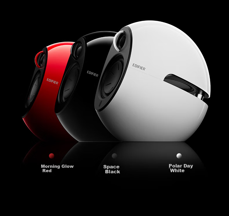 EDIFIER E25HD Desktop Bluetooth Speaker, Exquisite HIFI High-Fidelity 2.0 Audio System, Home Artistic Speaker, Dawn Red 7
