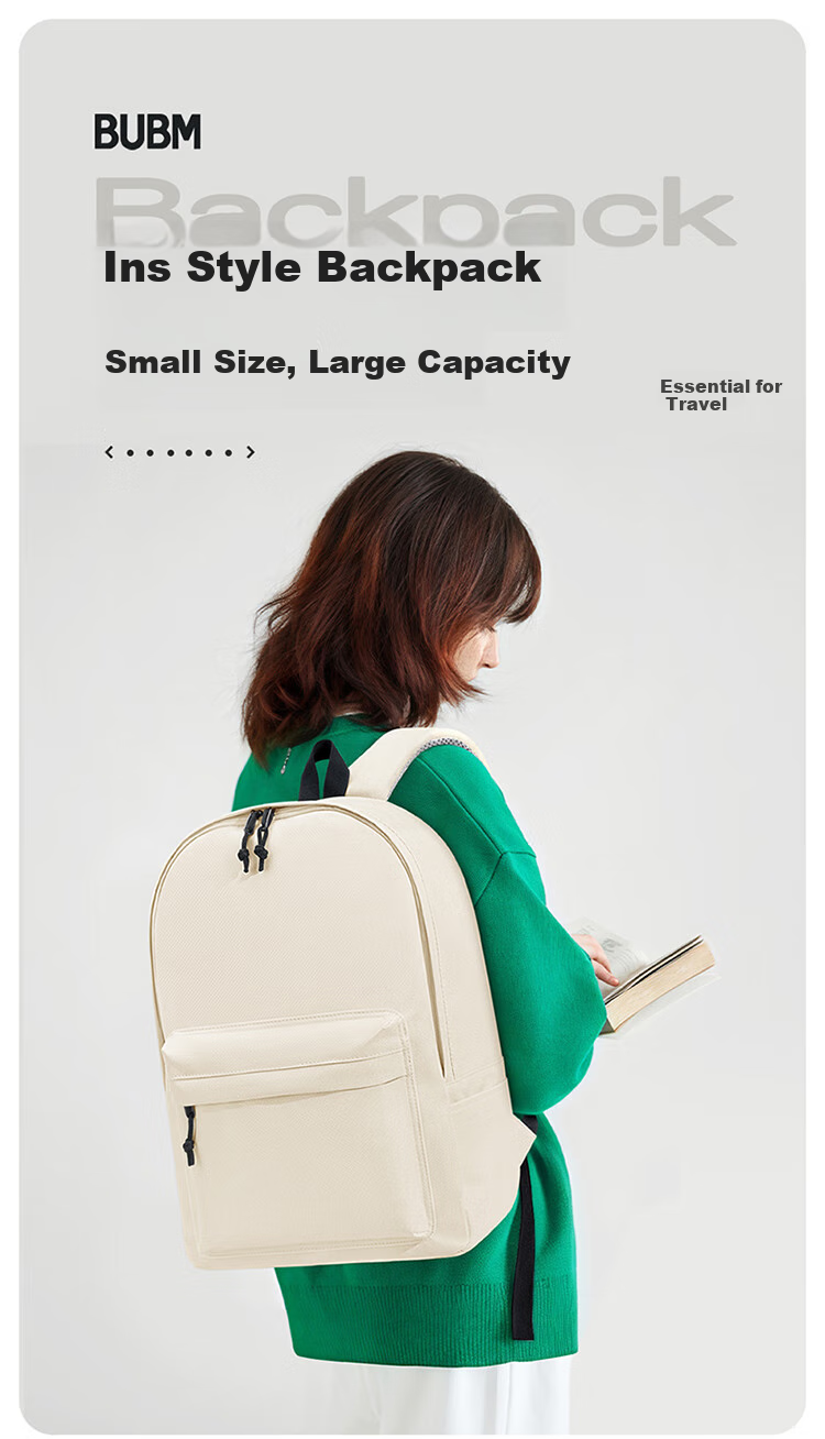 Biyoumei Large Capacity Fashion Backpack Casual Travel Bag Laptop Bag Schoolbag for Middle School, High School And College Students, Unisex 1