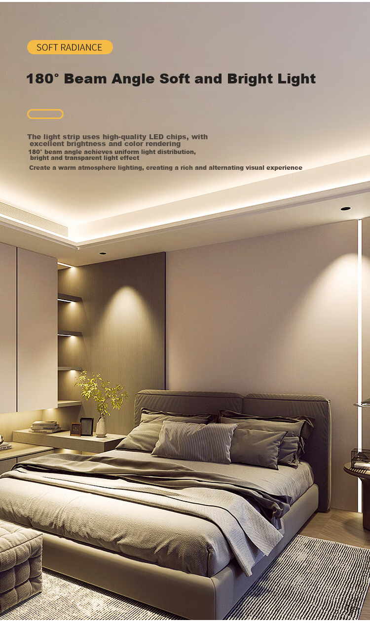 FSL LED Low Voltage Commercial Ultra-Bright Linear Light Strip No Main Light Self-Adhesive 120 Beads 24V 10W Warm White 4000K (10m) Requires Transformer 3