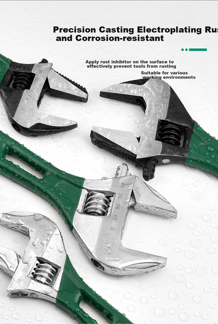 Baolian Adjustable Wrench, Short Handle, 8 Inches, 46mm, Universal Multi-Functional Set for Plumbing And Bathroom Use 11