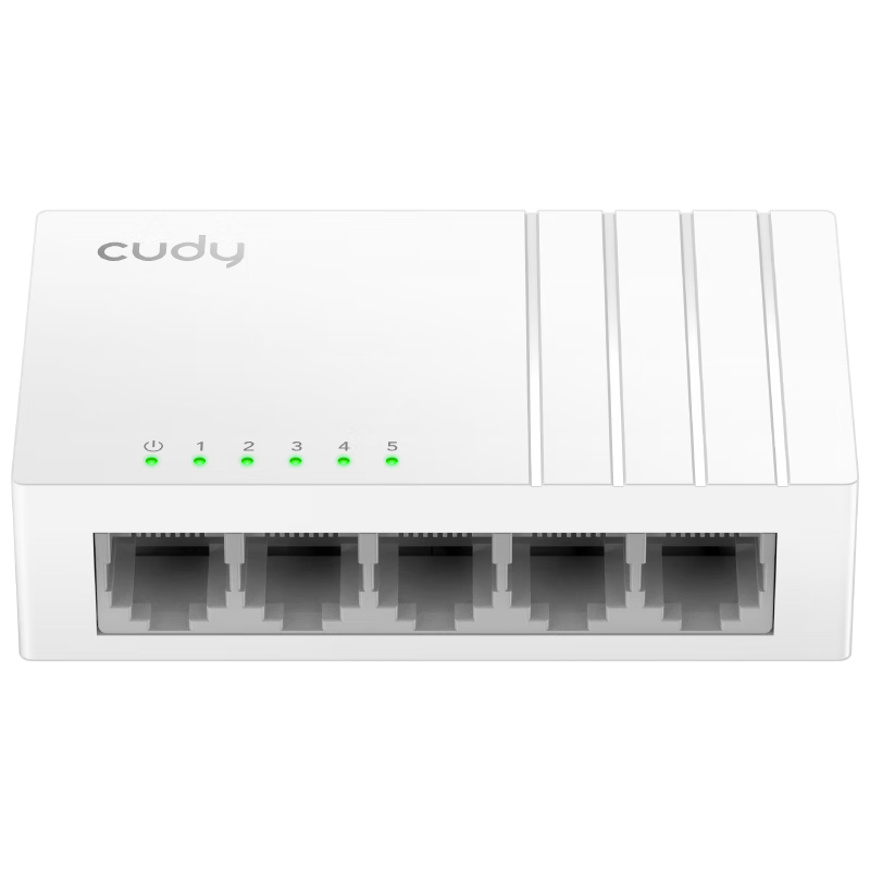 CUDY 5-Port 100Mbps Switch, 5-Port 100Mbps Network Switch, Network Port Expander, Ethernet Splitter, for Surveillance, Enterprise And Home Use, Plug-And Wall-Mountable