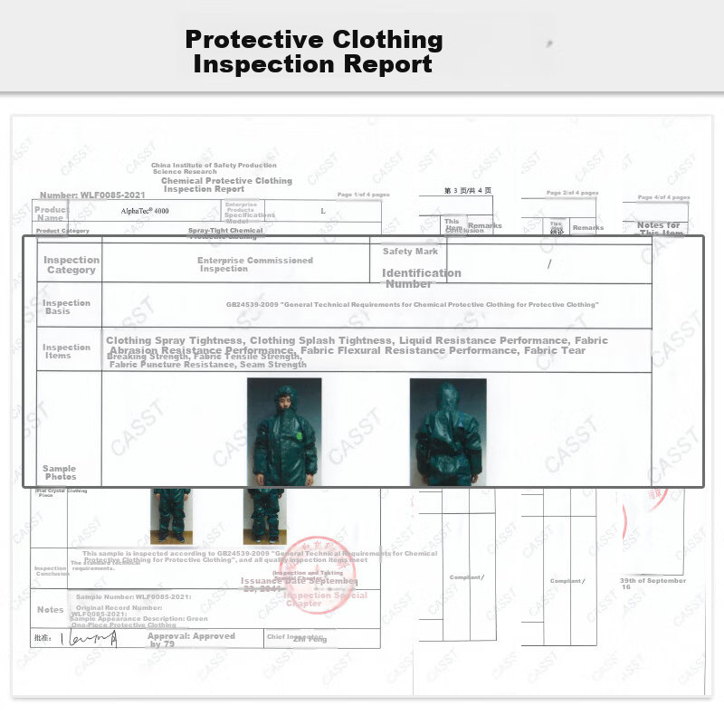 ALPHATEC 4000 Heavy-Duty Chemical Protective Suit, Acid And Alkali Resistant, Anti-Toxic And Liquid Resistant, AN Hazardous Chemicals, 4000 Full-Body Protective Suit, Size 3XL 8