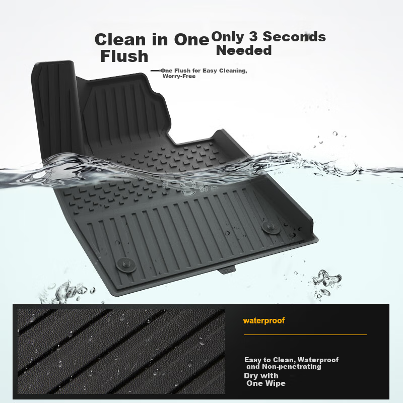 3W Suitable for Zero Run C10 Dedicated TPE Car Floor Mats + Zige Carpet Surface/24-26 Models