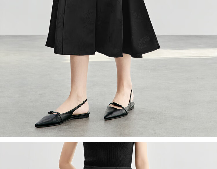 Sentubila New Chinese Style A-Line Skirt for Women, Spring And Autumn Slimming Modified Horse-Face Skirt, Black Mid-Length Skirt, Black, Size M 17