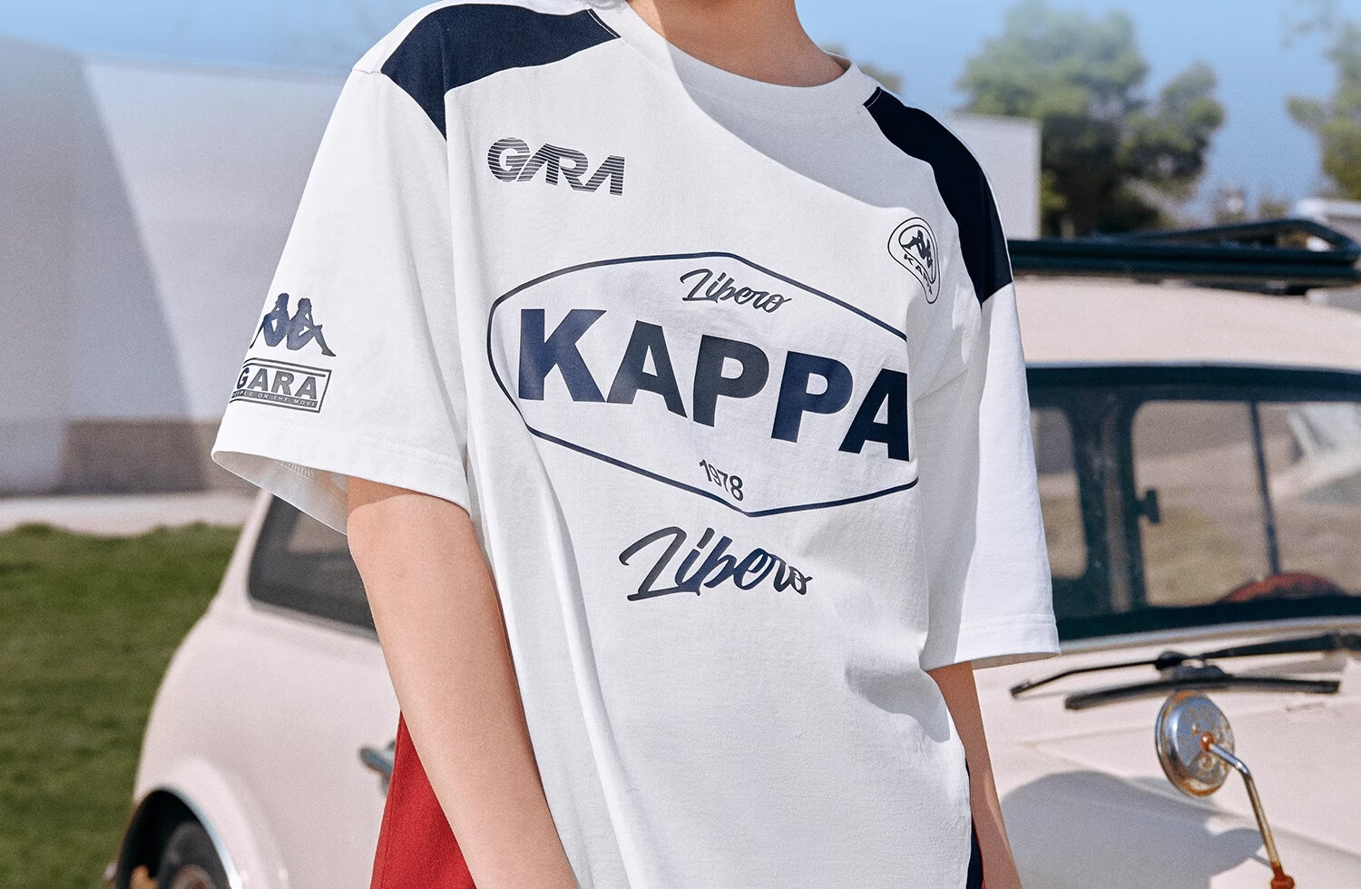 Kappa Back-to-Back Sports T-Shirt Men Summer New Casual Cotton Short Sleeve Couple American Style K0FW2TD90D 26