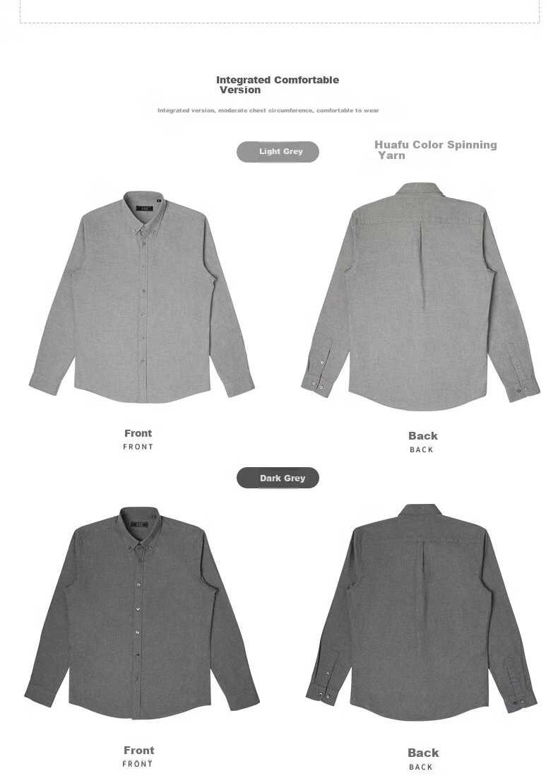 BLACKMONDAY Premium Pure Cotton Spun Long Sleeve Shirt for Men, Autumn And Winter All-Cotton Business Casual Formal Dress Shirt 9