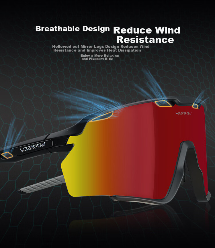 VOZAPOW Cycling Glasses with Photochromic Lenses for Day And Night Use, Road Bike Goggles, Outdoor Sports Running Hiking Glasses for Men And Wome 9