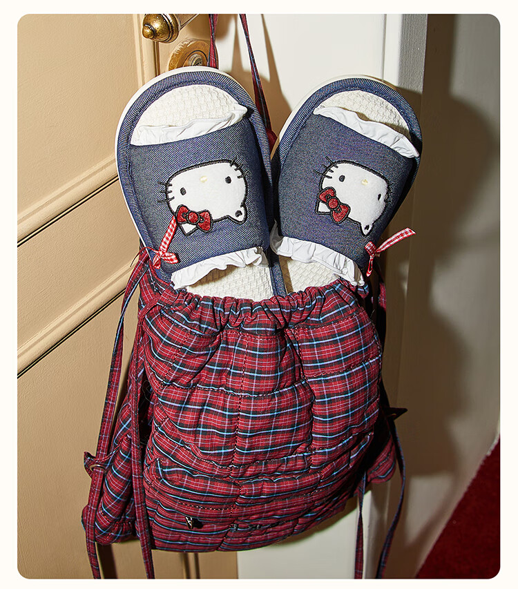 Gukoo Women's Slippers, Spring And Summer HelloKitty New Style Flat Ladies Home Linen Slippers, Dark Denim Blue, Size 36-37 12