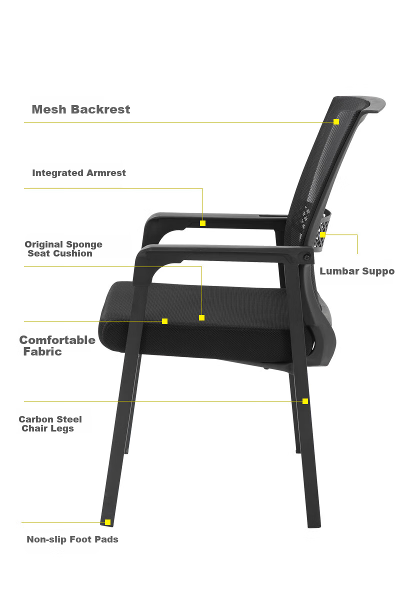 Qishengmingyuan LC-135 Computer Chair, Office Chair, Conference Chair, Home Mahjong And Bridge Card Chair, Classic Seat, Breathable Mesh Chair 2