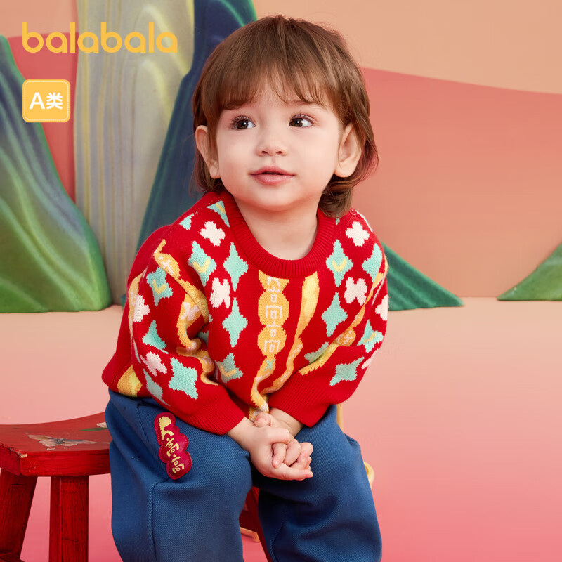 BALABALA Kids Baby Sweater Toddler Knitwear Children's Spring Knit Top Boys Girls Traditional Style