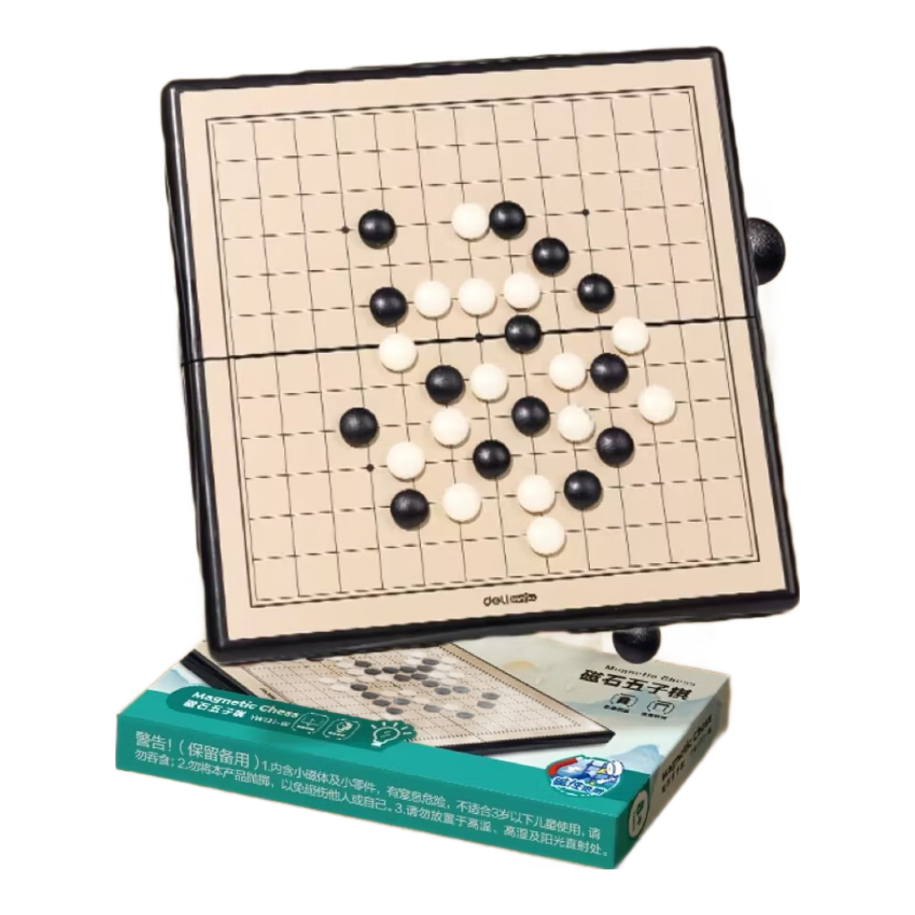 Deli Magnetic Five-In Set, Foldable Board Game, Educational Toy for Children, Portable Go Game, Back-To Gift, Camping Game