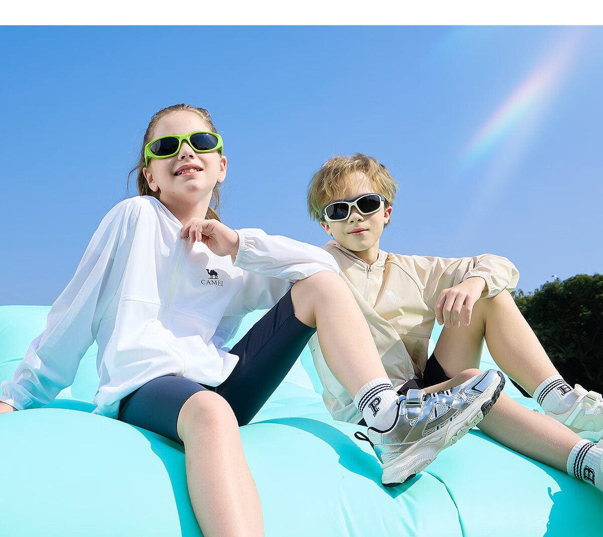 CAMEL Children's Sun Protection Clothing, Summer Outdoor Ice-Cool Breathable Skin Coat, Thin Outerwear for Older Childre 4