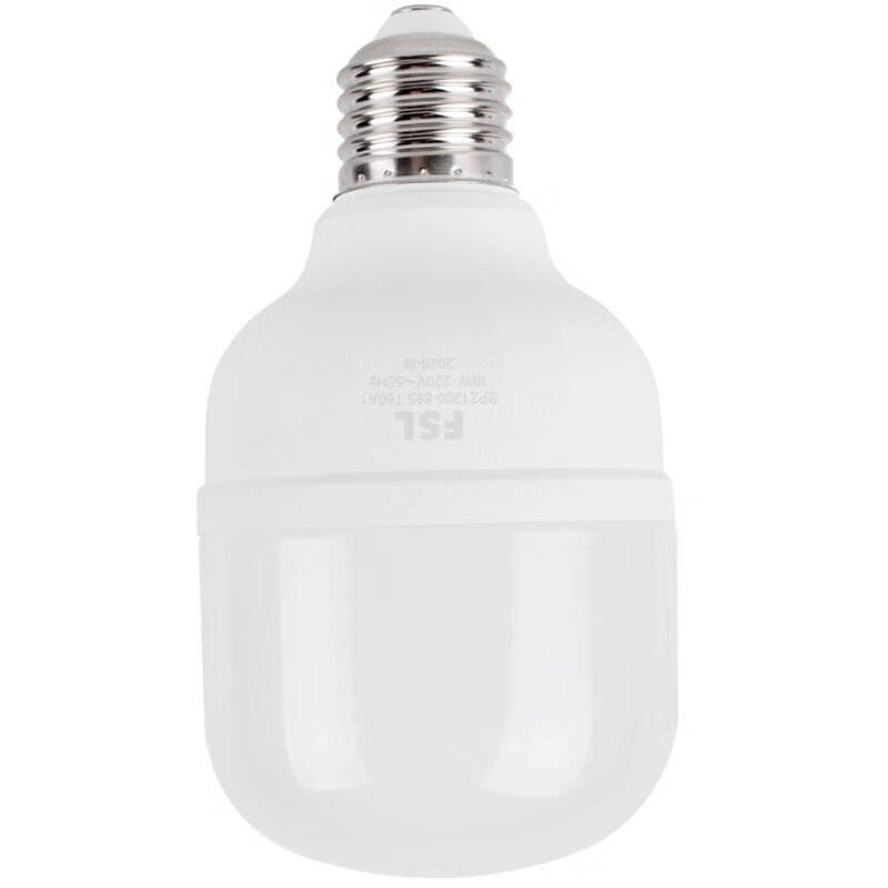 Foshan Lighting (FSL) LED Bulb Cylindrical Energy-saving E27 Large Screw Base 10W White Light 6500K Single Pack