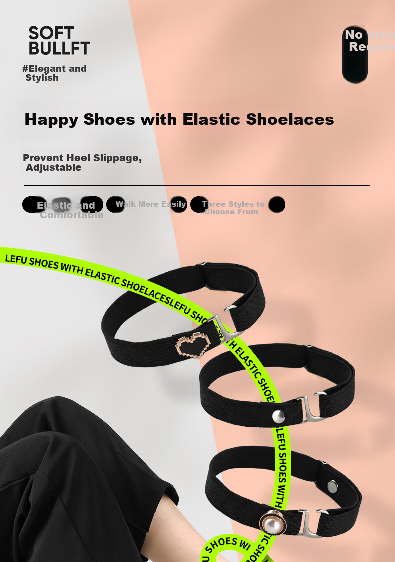 FOOTOPPO High Heel Shoe Strap for Women, Anti-Slip Back Fixing Device, Shoe Size Adjustment Band 1