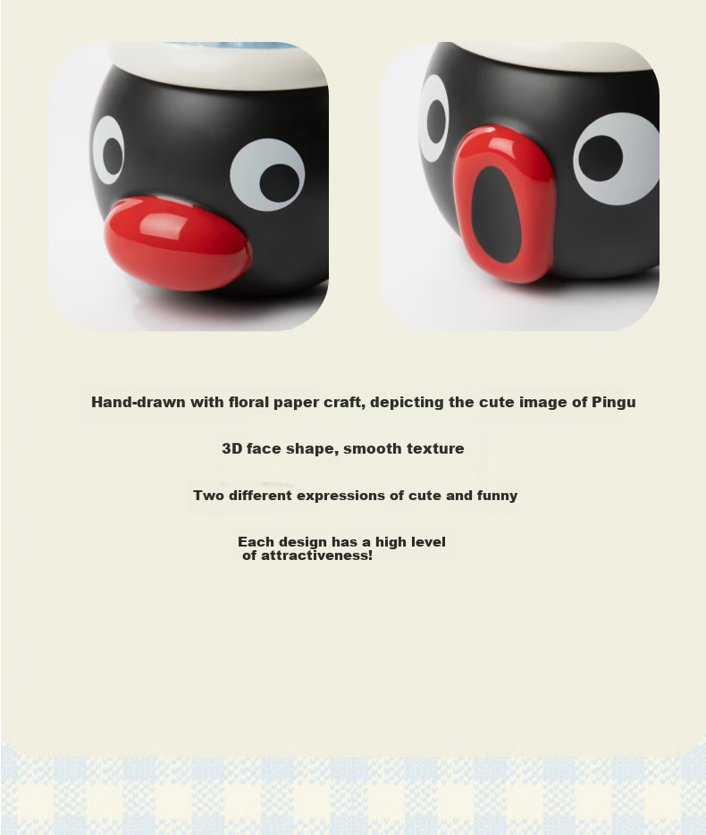 Tbh Pingu Ceramic Mug Water Cup Gift Box Set Drinking Cup Couple Cups Large Capacity Water Cup Gift for Others 10