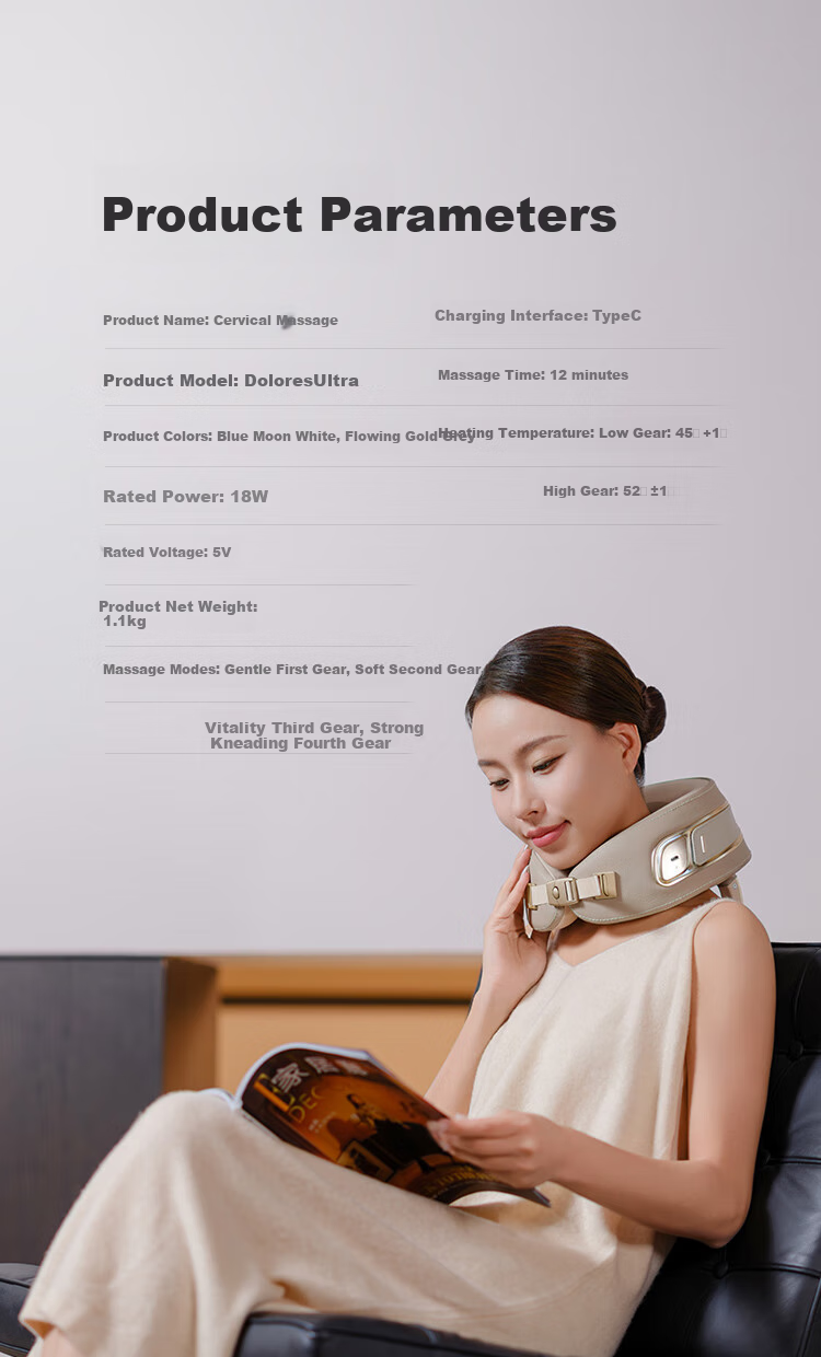 Liangjie 2025 New Product Dolores Neck Massager, Shoulder And Neck Massage Device, Heat Therapy Kneading Neck, Mid-Autumn Festival Gift Box, Birthday Present for Parents 20