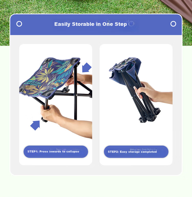 OFEIS Folding Stool Portable Outdoor Fishing Chair High-Speed Rail Train Folding Chair Travel Camping Queuing Essential 3