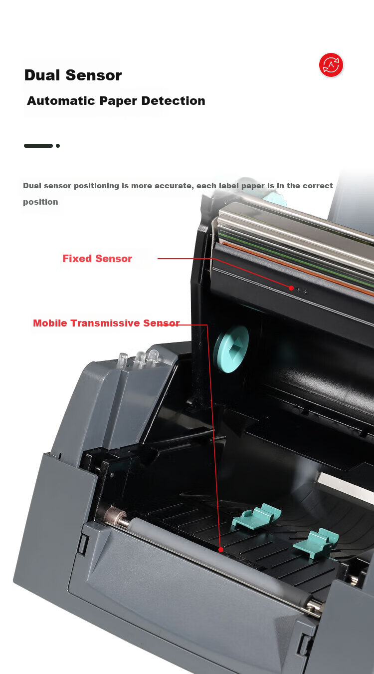 GODEX G530, 108mm Express Delivery Label Printer, Fixed Asset Clothing Label Printer, Self-Adhesive QR Code Thermal Transfer Ribbon Printer 5