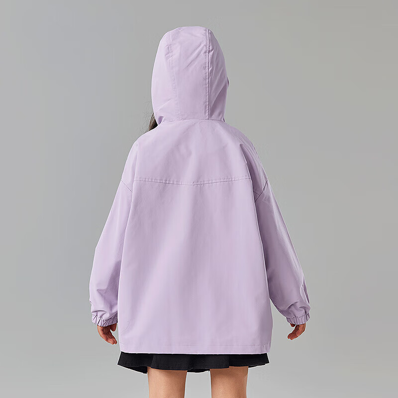 DEESHA Girls' Outerwear Spring 2025 Fashion Casual Hooded Jacket for Older Children, Dream Purple, Size 170