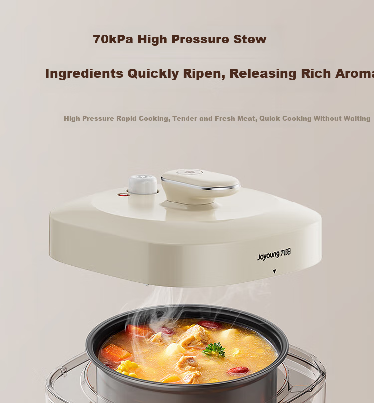 Joyoung Home 5L Dual Inner Pot Rice Cooker with Crystal Diamond Inner Pot for Stewing Soup, Cooking Porridge, Cooking Rice, Electric Pressure Cooker with Deep Soup Inner Pot, Multifunctional High-Pressure Stewing And Cooking Pot Y-50H115 11