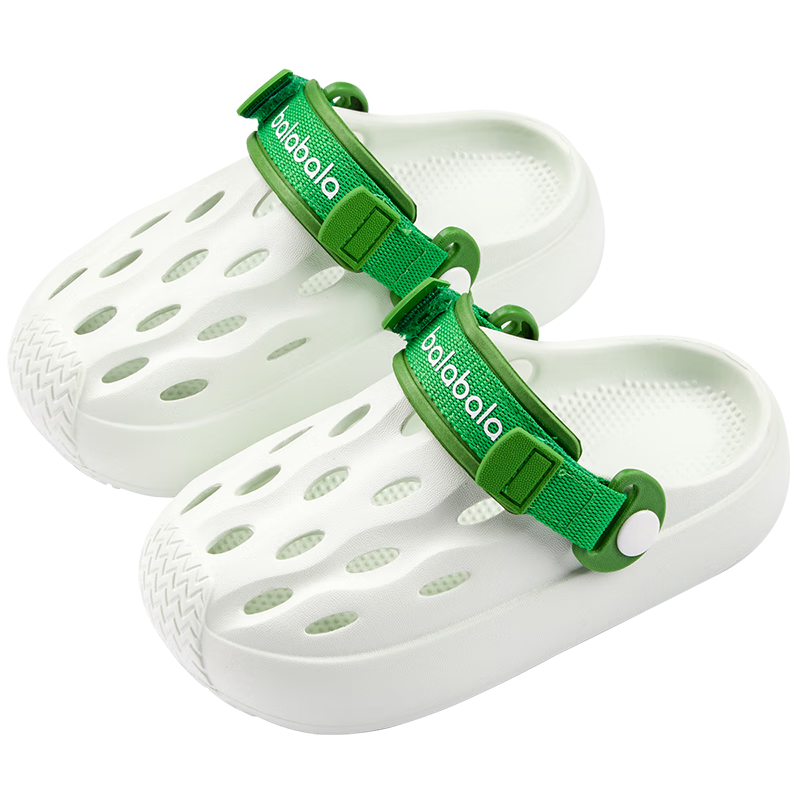 BALABALA Children's Perforated Shoes, New Summer Style, Boys' Non-Slip Sandals, Outdoor Wear for Older Children, Indoor Soft-Soled Beach Shoes for Girls