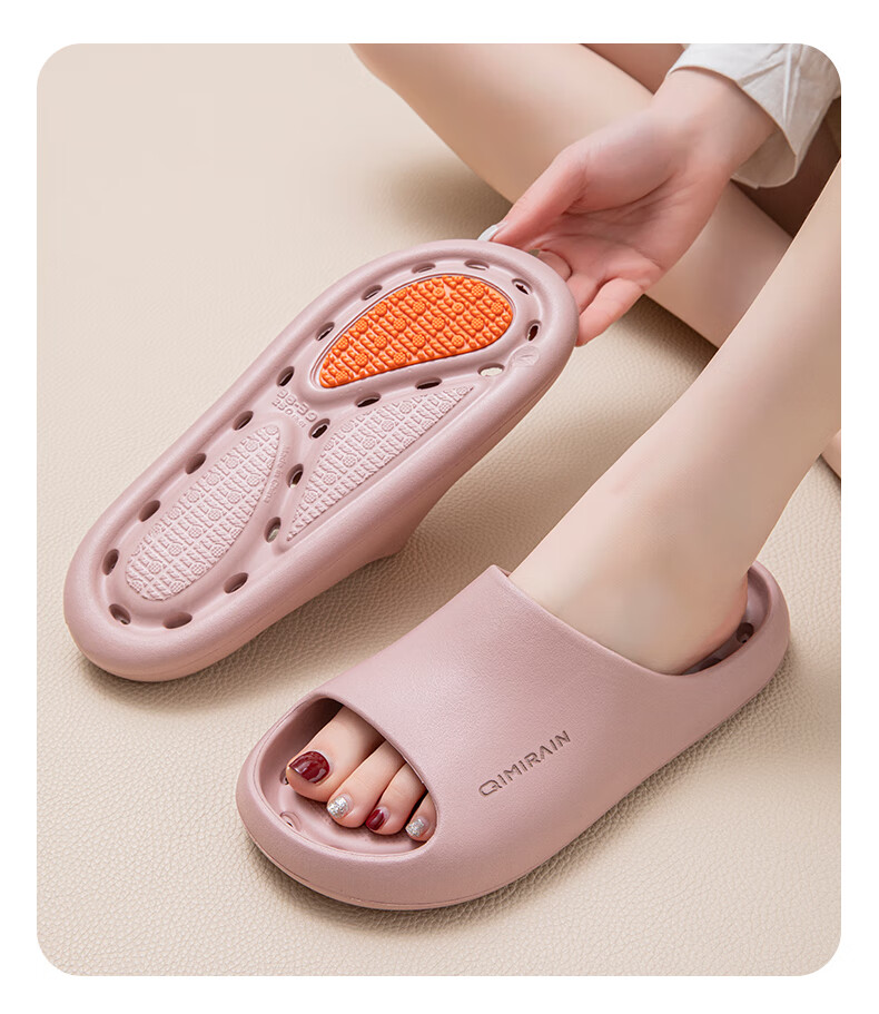 YUZHAOLIN Non-Slip Slippers for Men And Women, Indoor Bathroom Shower Anti-Slip Quick-Drying Sandals YR312 Gray 40/41 7
